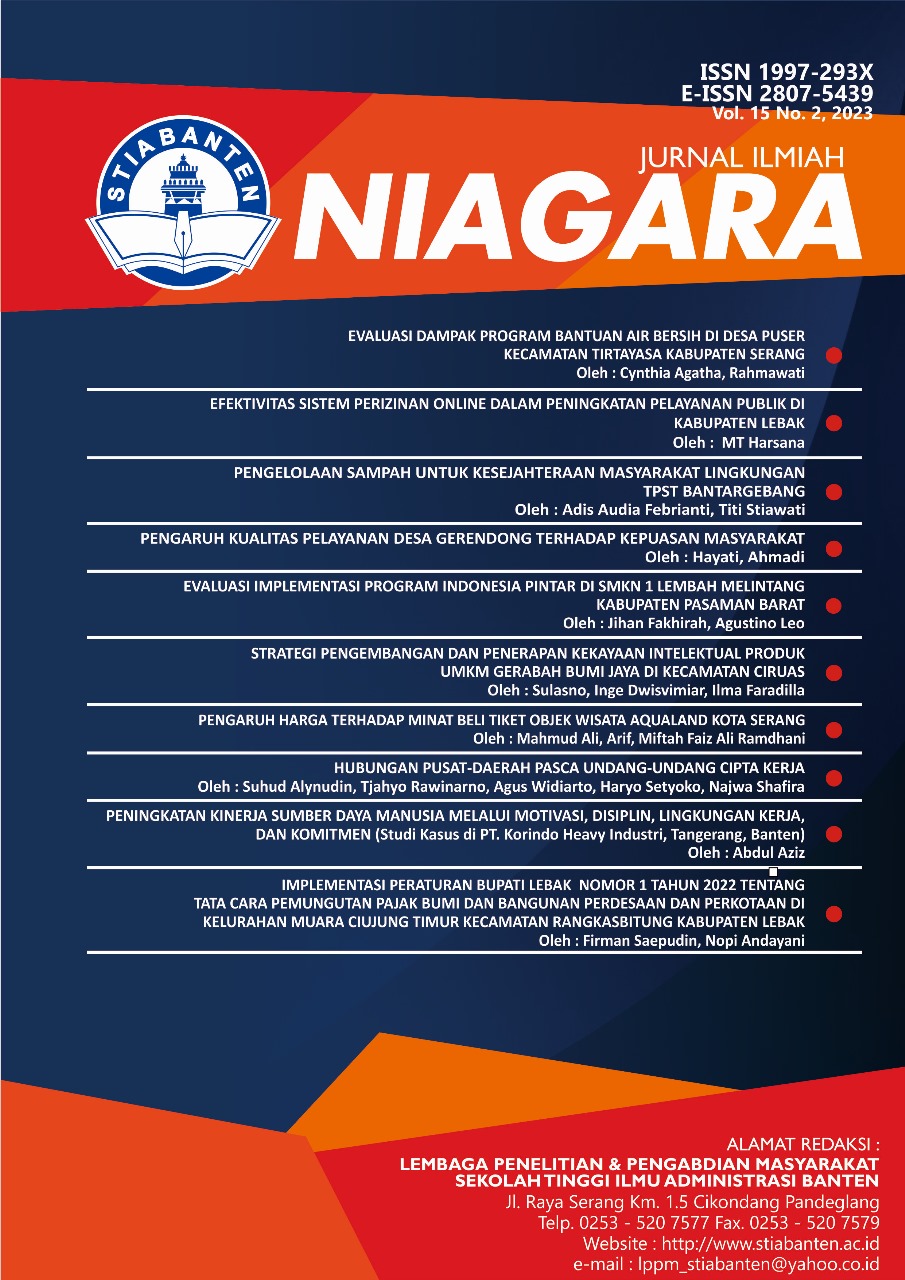 					View Vol. 15 No. 2 (2023): Jurnal Ilmiah Niagara
				