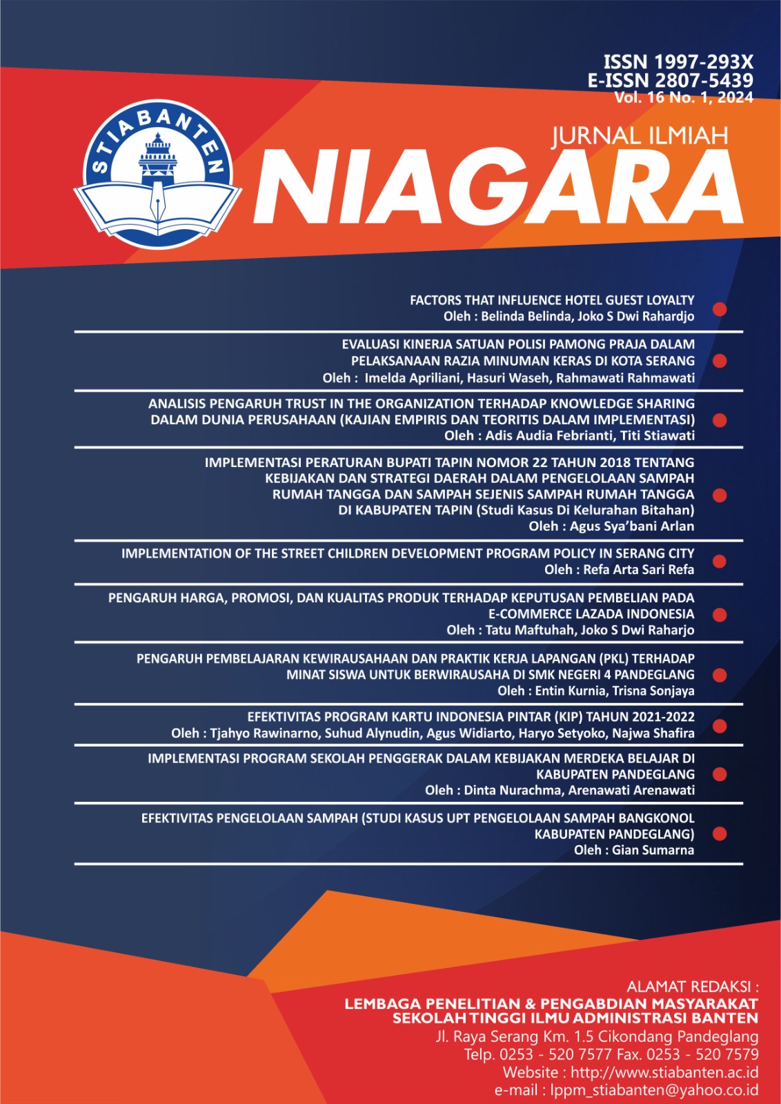 					View Vol. 16 No. 1 (2024): Jurnal Ilmiah Niagara
				